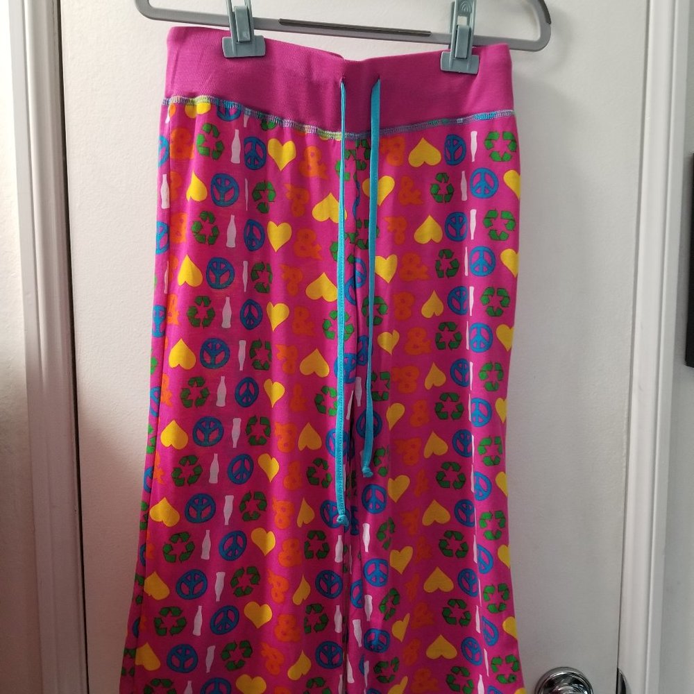 Coca cola 3/4 leg wide leg lounge pant recycle